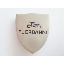 high quality custom metal foil blind embossed label for wine handbag clothing